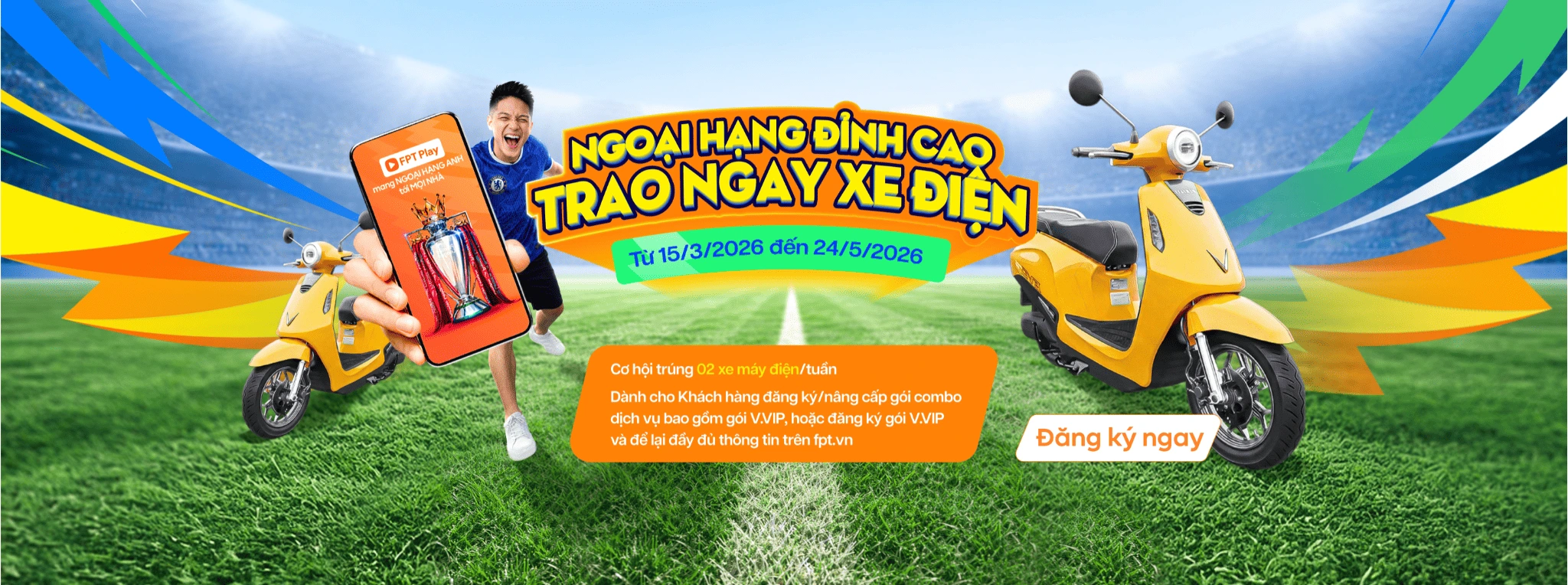 Ngoại hạng Anh đỉnh cao trao ngay xe điện